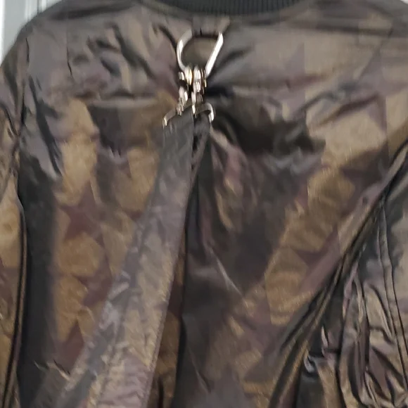 Sz S NwT $595 Jocelyn Fur Lined Brown Bomber Jacket With Cool Hardware